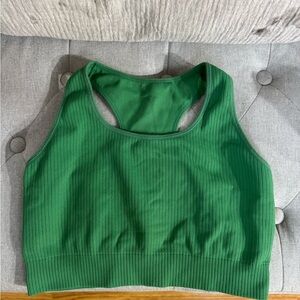ZYIA Vibrant Green Ribbed Crop Top